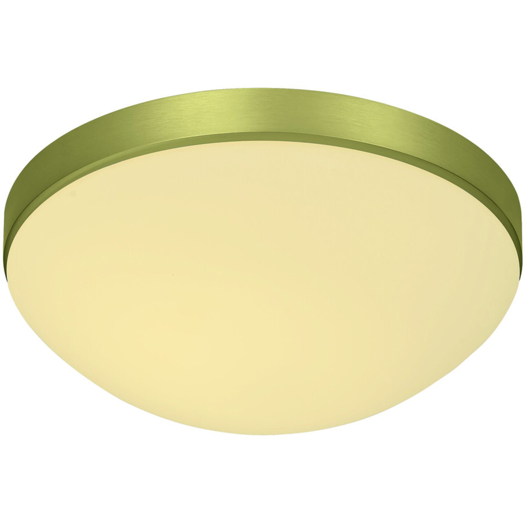 Bankamp Designer-Deckenlampe Basic Messingfarben lackiert / Glas opal weiss Eisen/Glas