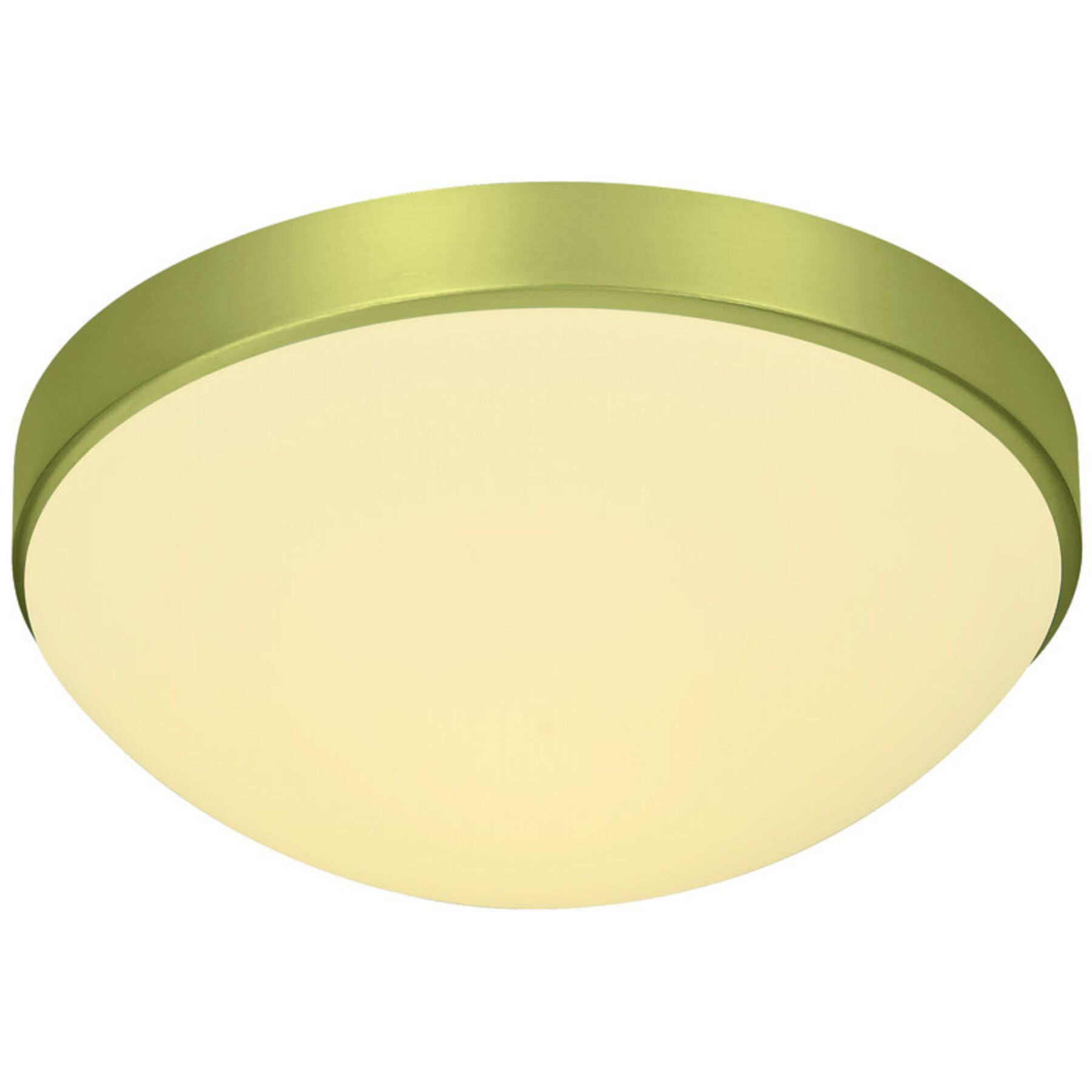Bankamp Designer-Deckenlampe Basic Messingfarben lackiert / Glas opal weiss Eisen/Glas