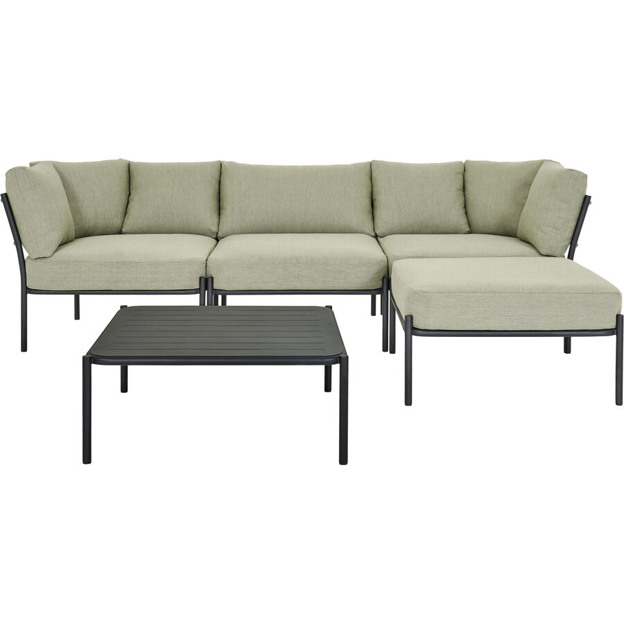 Gartenlounge Viano grün Stahl 3 B 235 T 160 cm