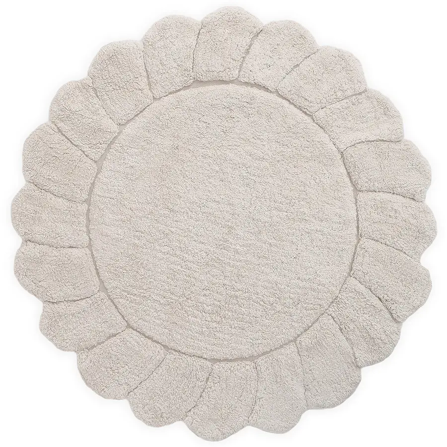 Teppich Florina Weiss Baumwolle 110 cm 110 cm