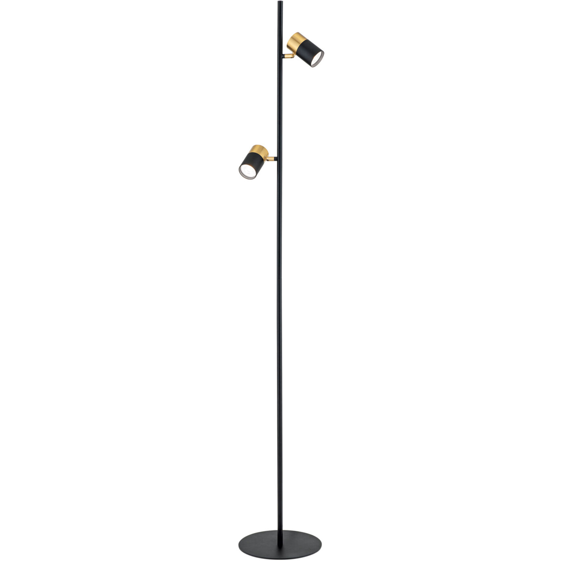 Stehlampe Kevin schwarz-gold Stahl H 161 cm
