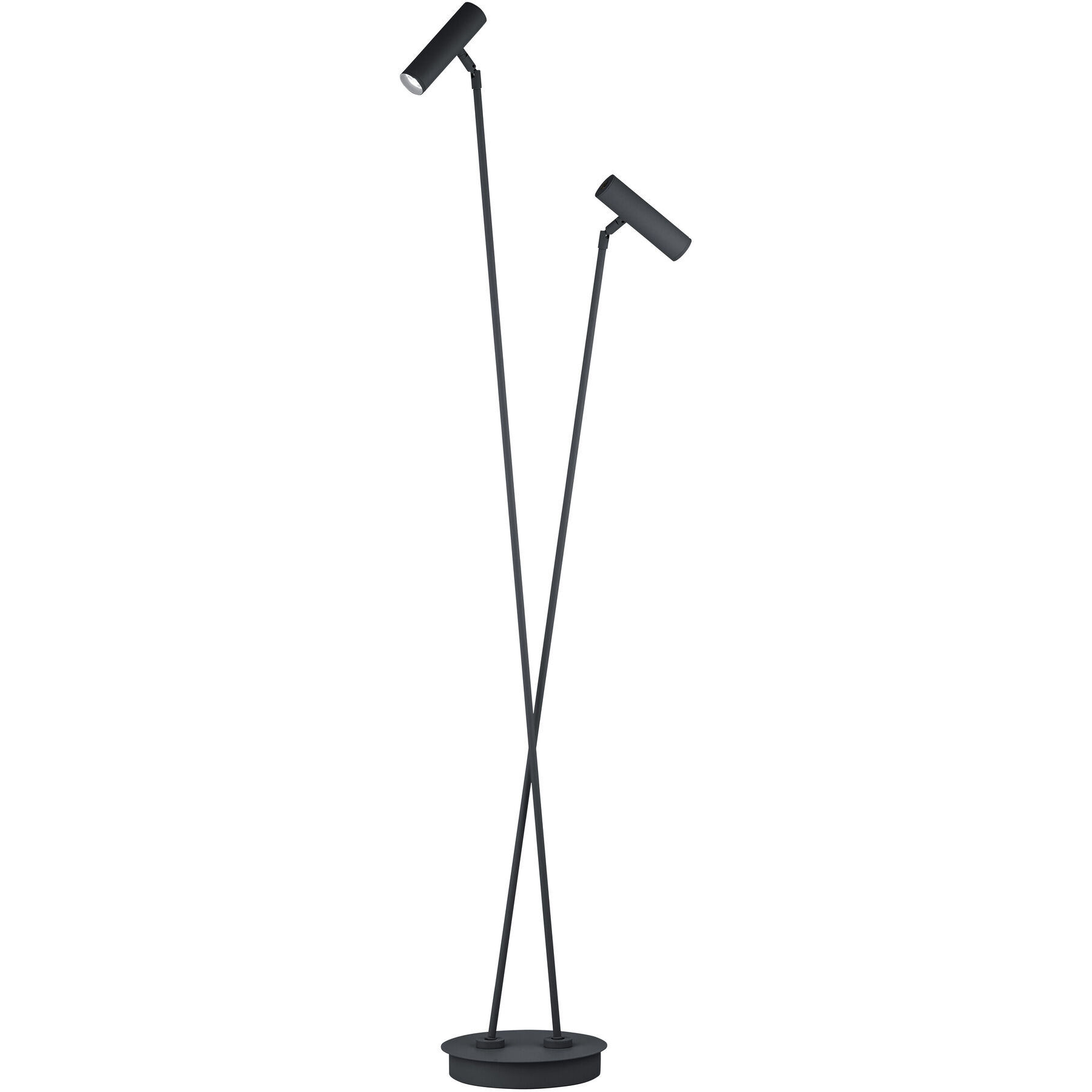 Stehlampe Tom Pro Schwarz Metall 1560 lm H 137 cm - LED - Lichtfarbe: Extra warmweiss - Helles Neutralweiss - LED Energiesparlampen