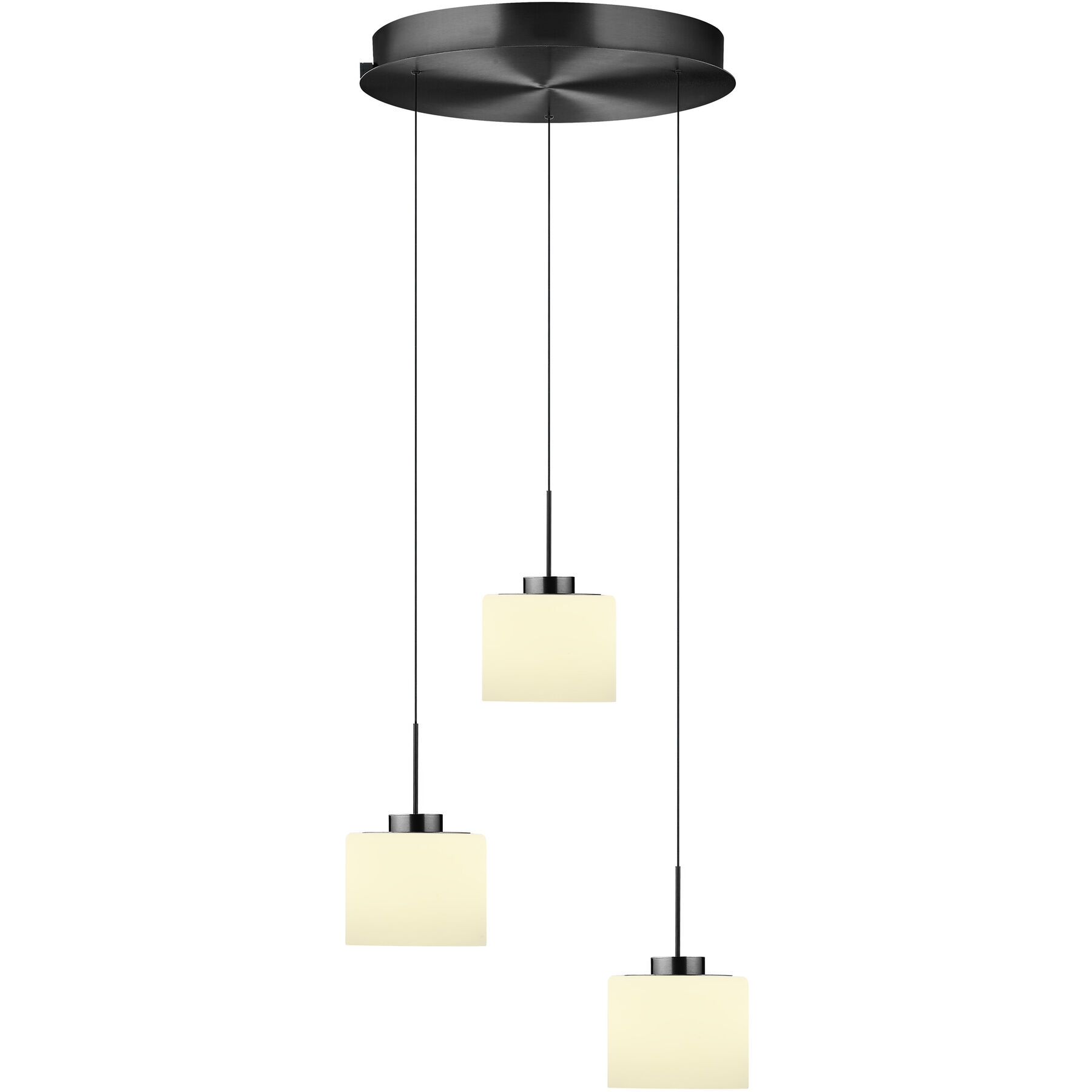 Pendellampe Abby anthrazit matt eloxiert Metall 2100 lm Dimmbar B 43 cm - LED - Lichtfarbe: Extra warmweiss - LED Energiesparlampen