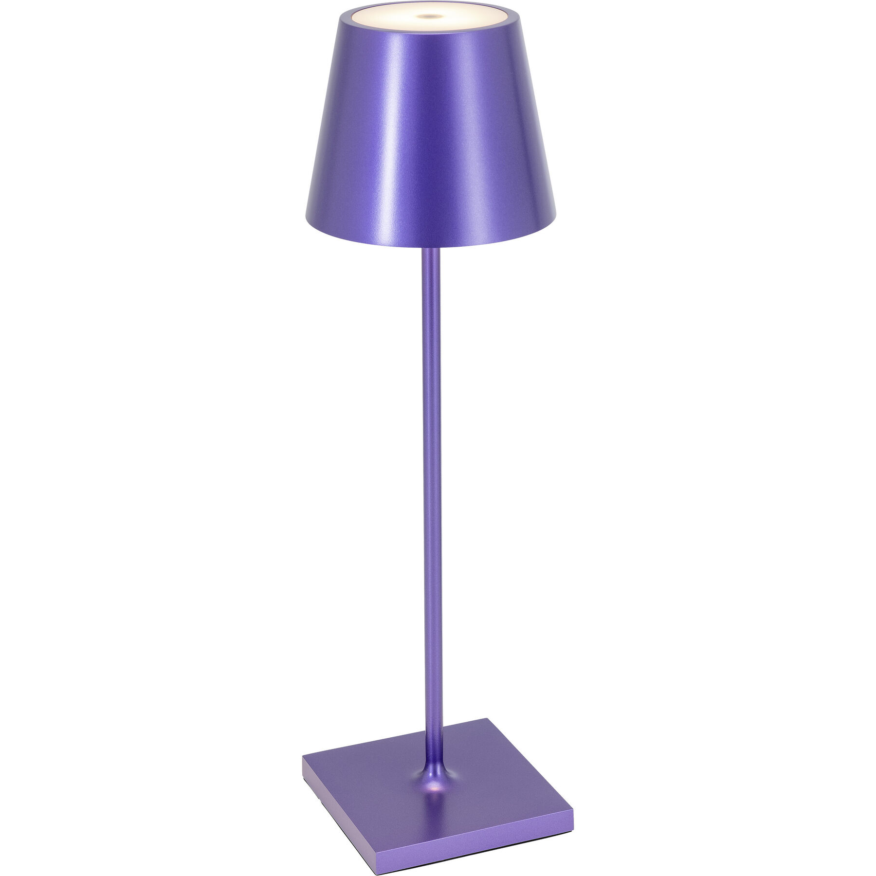 Tischlampe Aline lila Aluminium H 38 cm 190 lm - LED - Lichtfarbe: Extra warmweiss - LED Energiesparlampen