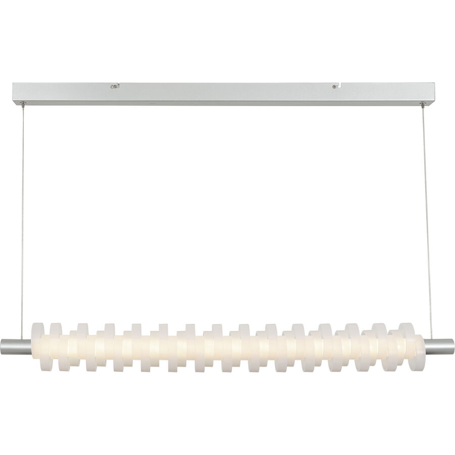 Pendellampe Flora Silber Kunststoff/Metall 100 cm 140 cm