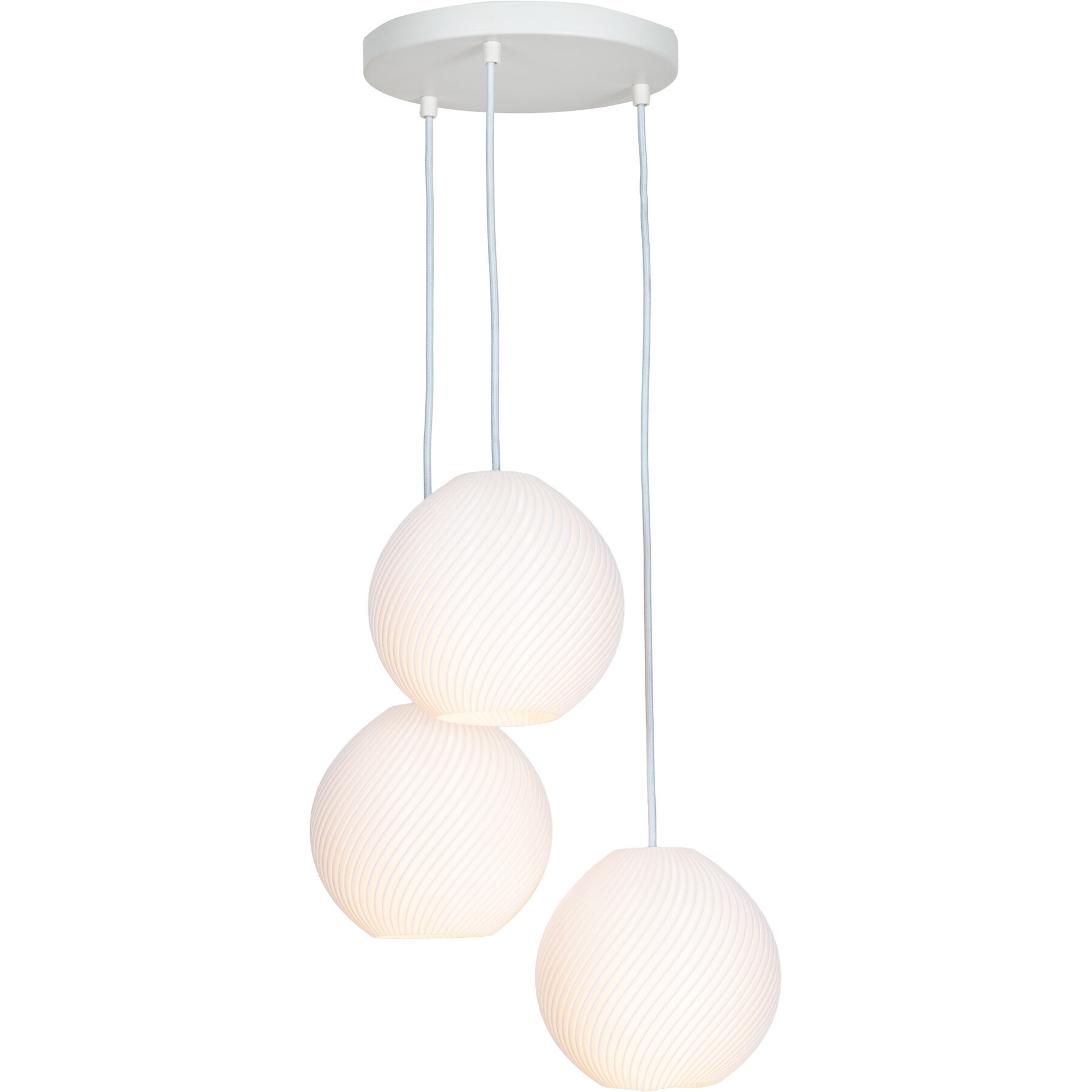 Pendellampe Milena weiss Metall/Kunststoff B 38 cm