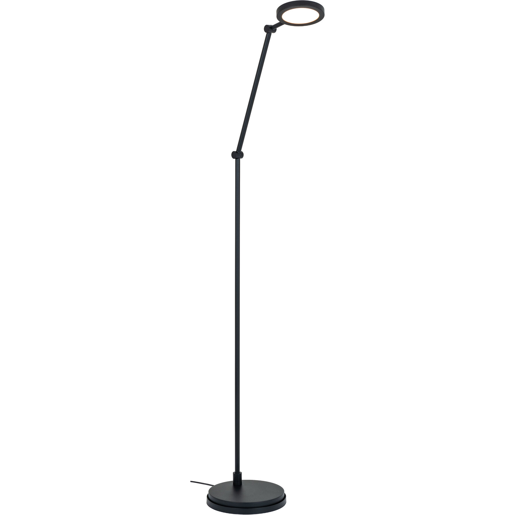 Stehlampe Alberta schwarz Metall/Aluminium 420 lm Dimmbar H 149 cm - LED - Lichtfarbe: Extra warmweiss - LED Energiesparlampen