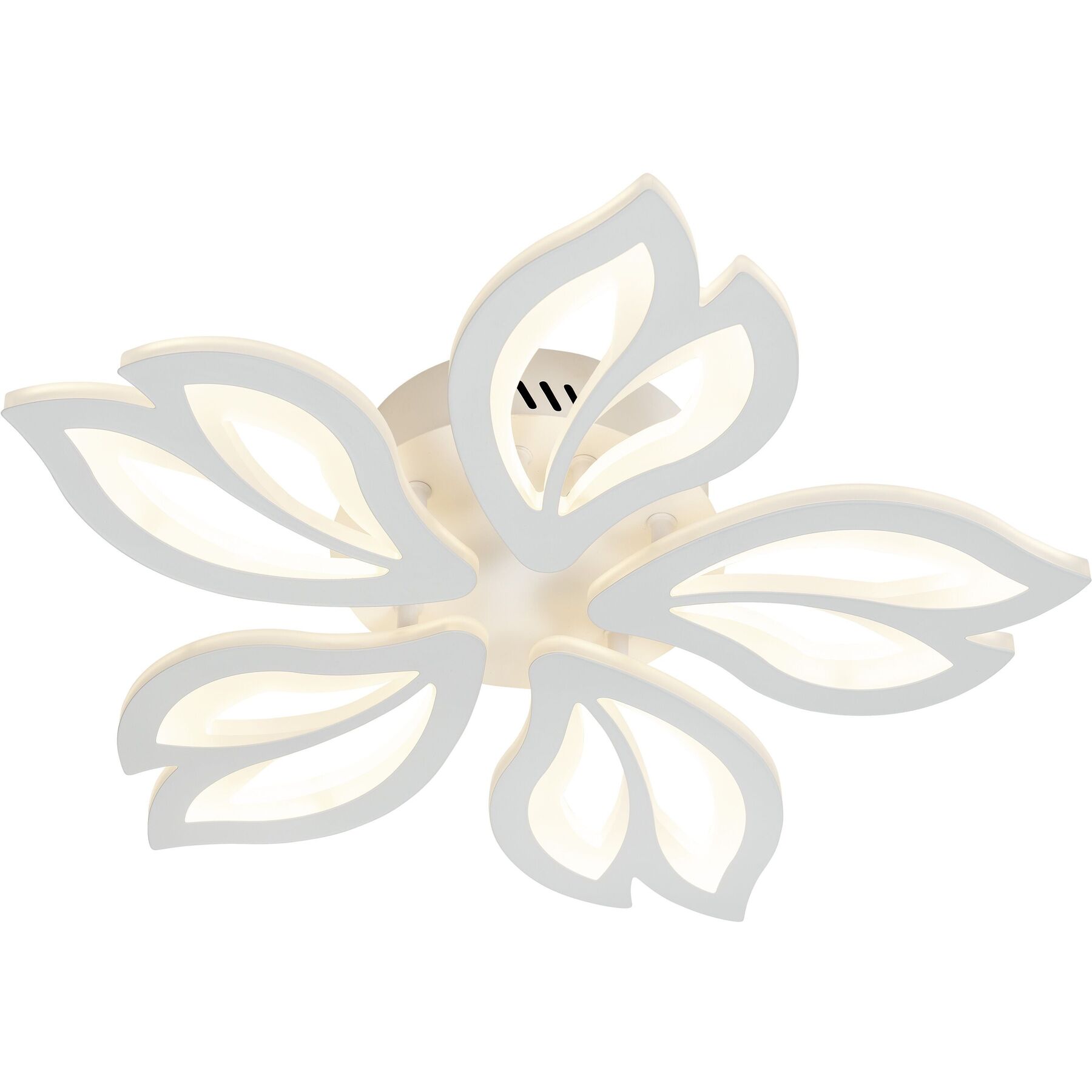 Deckenlampe Cavaria weiss Metall/Acryl 4400 lm Dimmbar B 80 cm - LED - Lichtfarbe: Extra warmweiss - LED Energiesparlampen