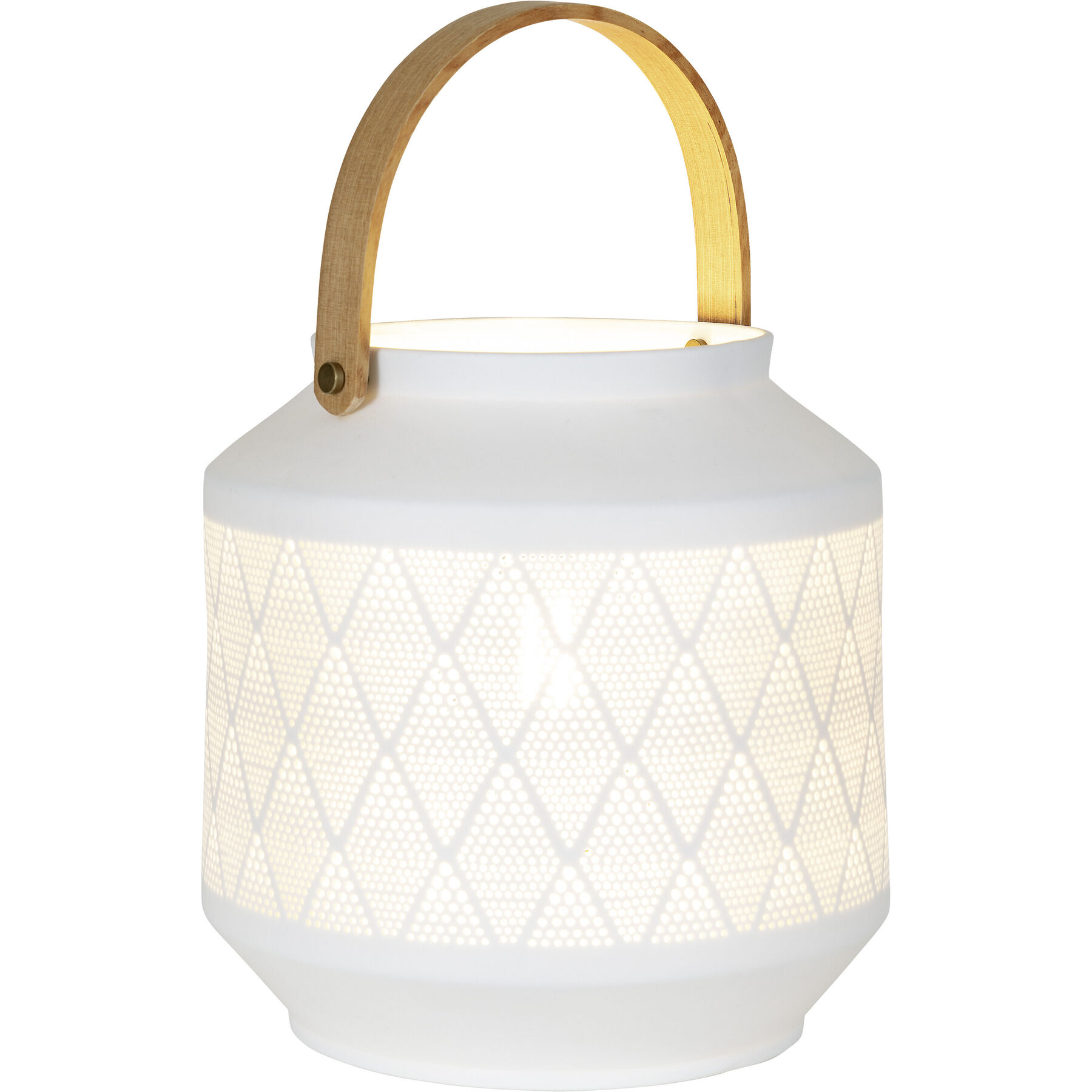 Tischlampe Capena weiss Keramik/Metall H 20 cm