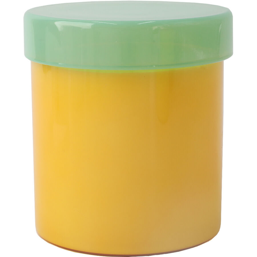 Candela Verde/Giallo Vetro/Cera 10.2 cm - Colore: Giallo/Verde - Candela