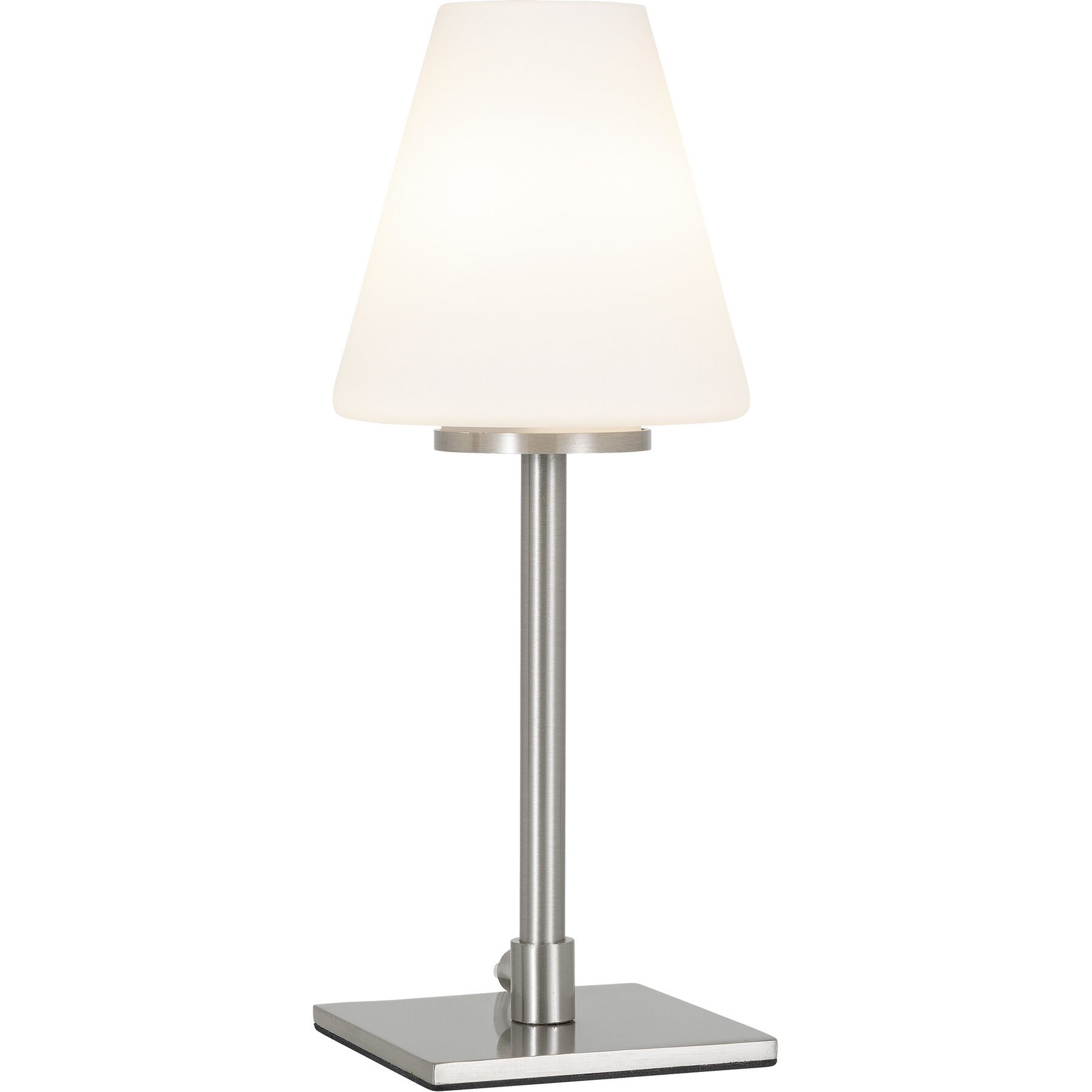 Tischlampe Makka Nickel Metall/Glas H 25 cm 440 lm - LED - Lichtfarbe: Warmweiss - LED Energiesparlampen