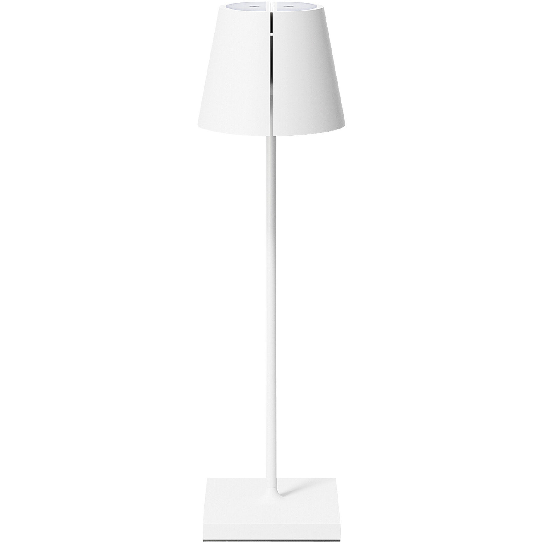 Tischlampe Nuindie Tango weiss Aluminium H 38 cm 180 lm - LED - Lichtfarbe: Extra warmweiss - LED Energiesparlampen