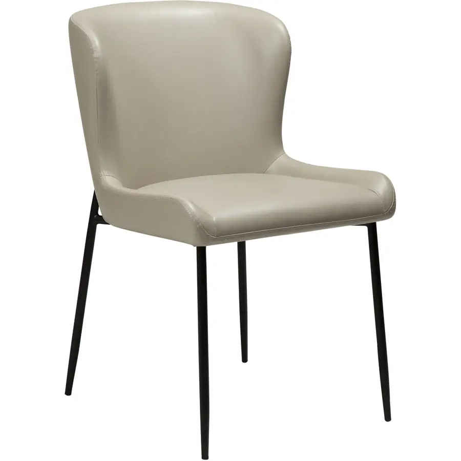 Stuhl 2er-Set Glamorous beige Kunstleder