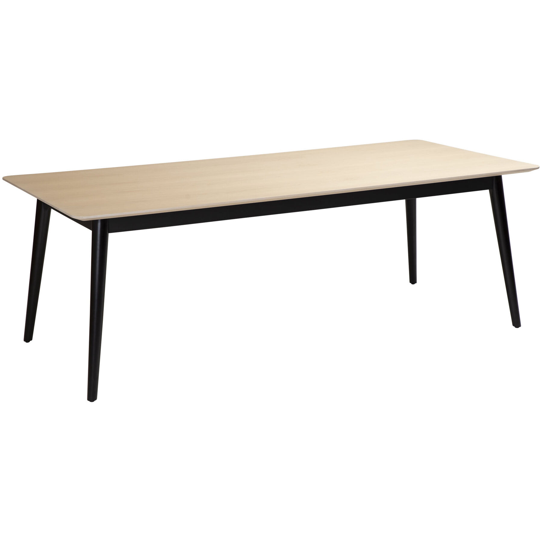 DAN-FORM Esstisch Yolo Holz schwarz/Eiche B 100 T 200 cm