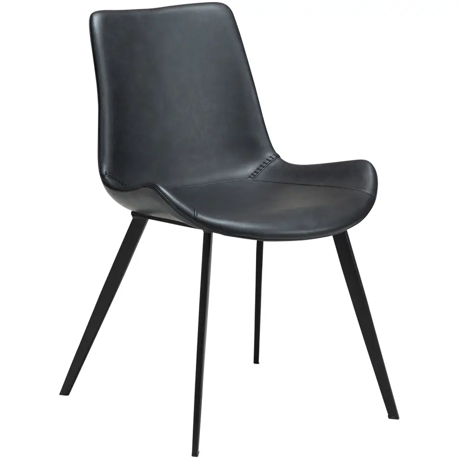 Moderner Stuhl 2er-Set Hype Kunstleder schwarz