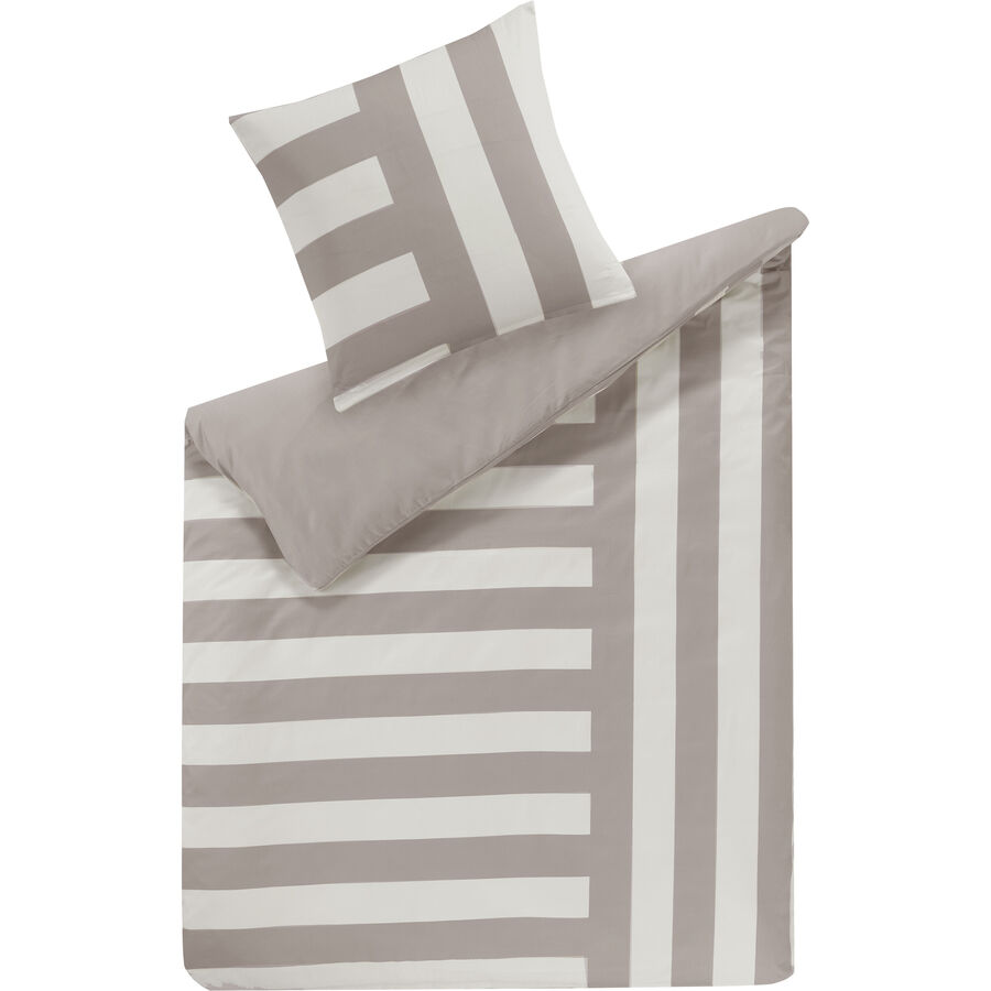 Esprit Bettwäschegarnitur Greta beige Baumwolle 160 x 210 65 x 100 cm