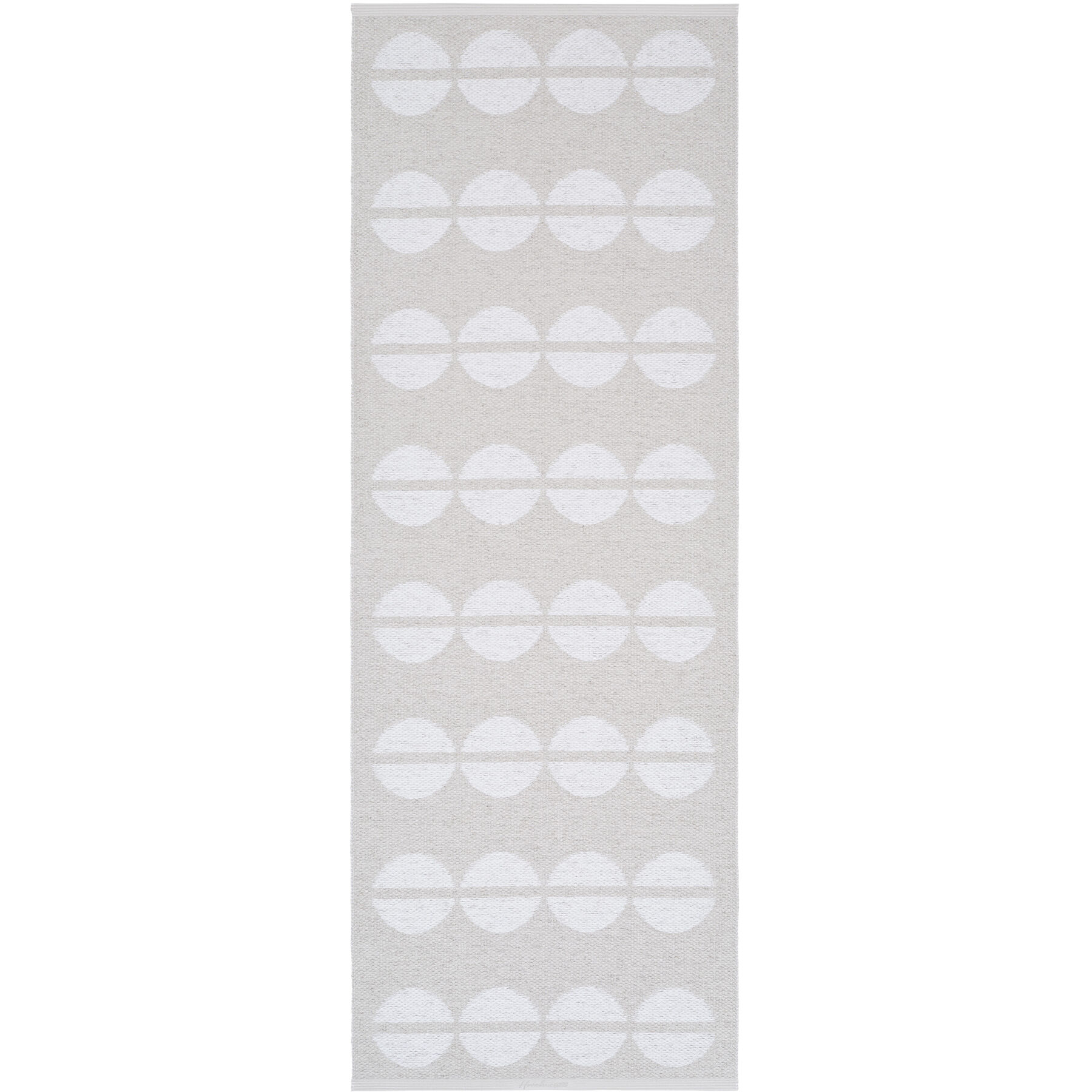 HORREDSMATTAN Outdoor-Teppich Bastian creme Tupfenmuster Phthalatfreies PVC 90 Prozent, Polyester 10 Prozent 70 x 50 cm - Material: Phthalatfreies PVC