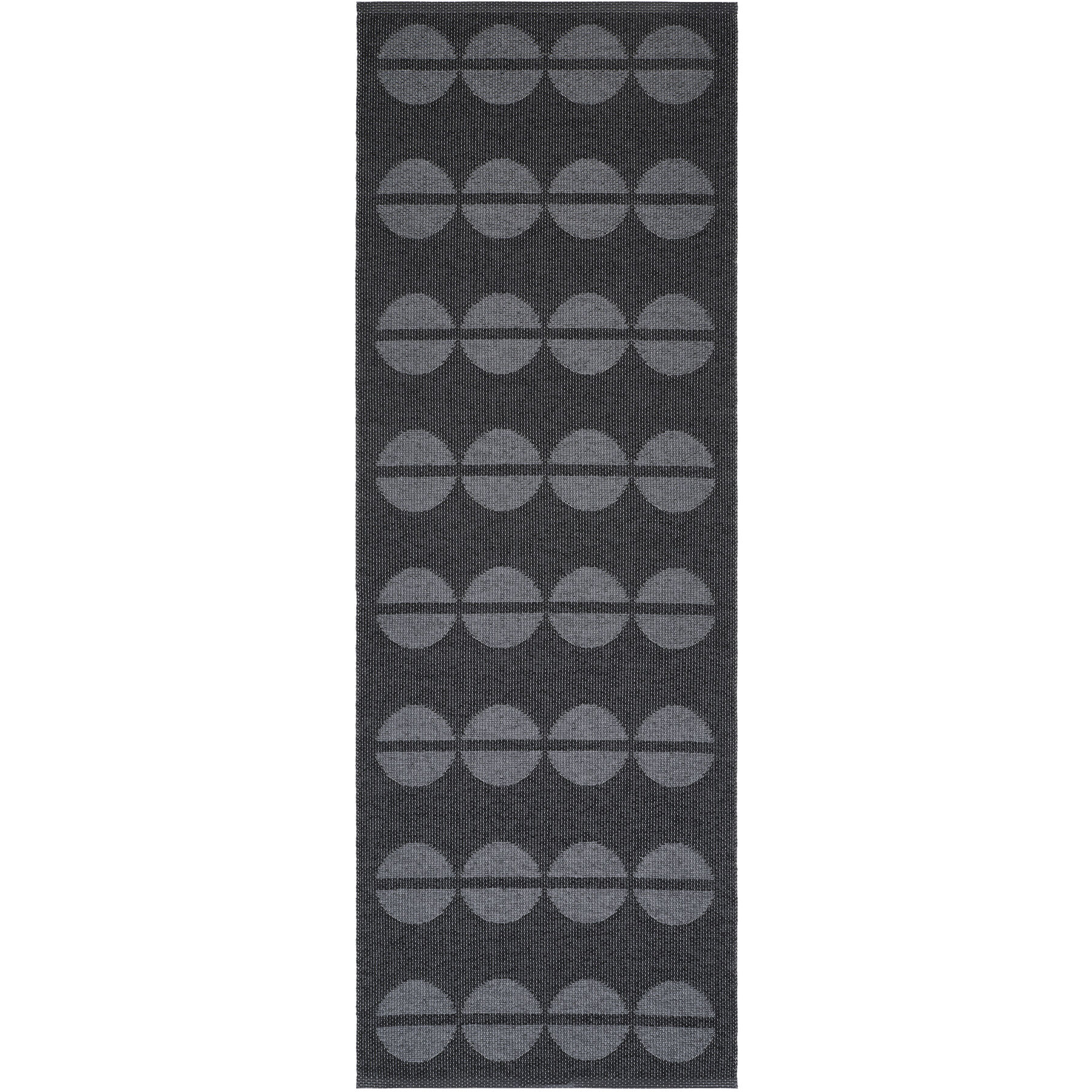 HORREDSMATTAN Outdoor-Teppich Bastian graphite Tupfenmuster Phthalatfreies PVC 90 Prozent, Polyester 10 Prozent 70 x 150 cm - Material: Phthalatfreies