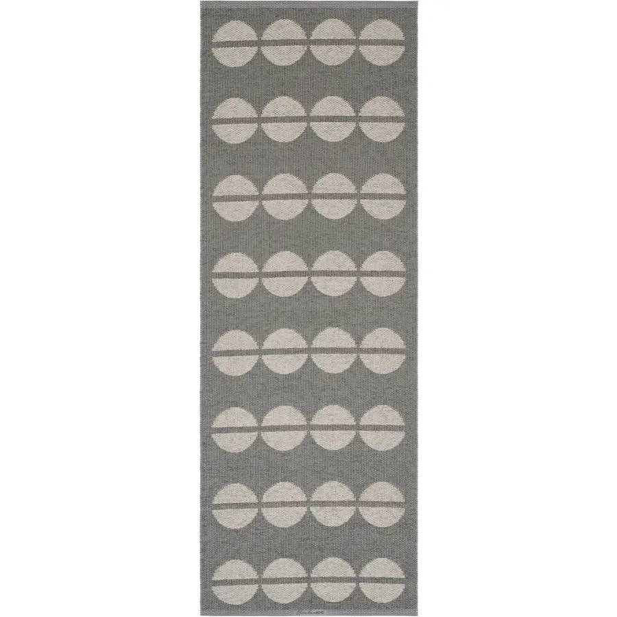 Outdoor-Teppich Bastian greige Tupfenmuster Phthalatfreies PVC 90 Prozent, Polyester 10 Prozent 70 x 200 cm