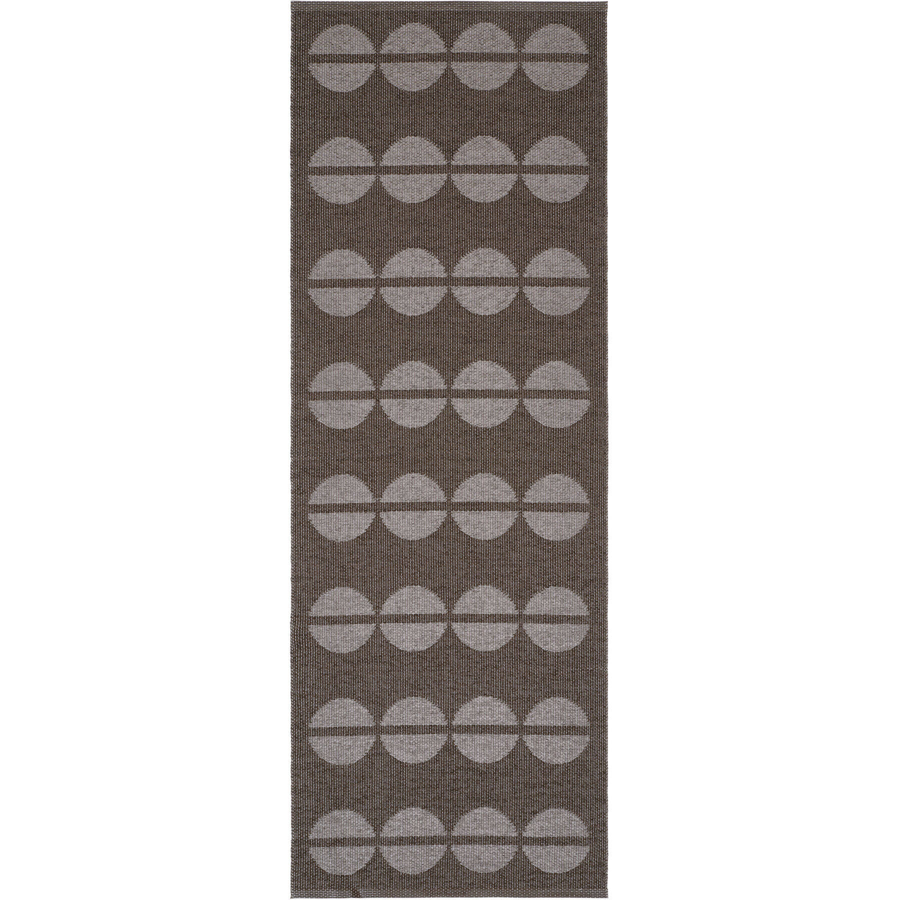 HORREDSMATTAN Outdoor-Teppich Bastian Brown Tupfenmuster Phthalatfreies PVC 90 Prozent, Polyester 10 Prozent 70 x 350 cm - Material: Phthalatfreies