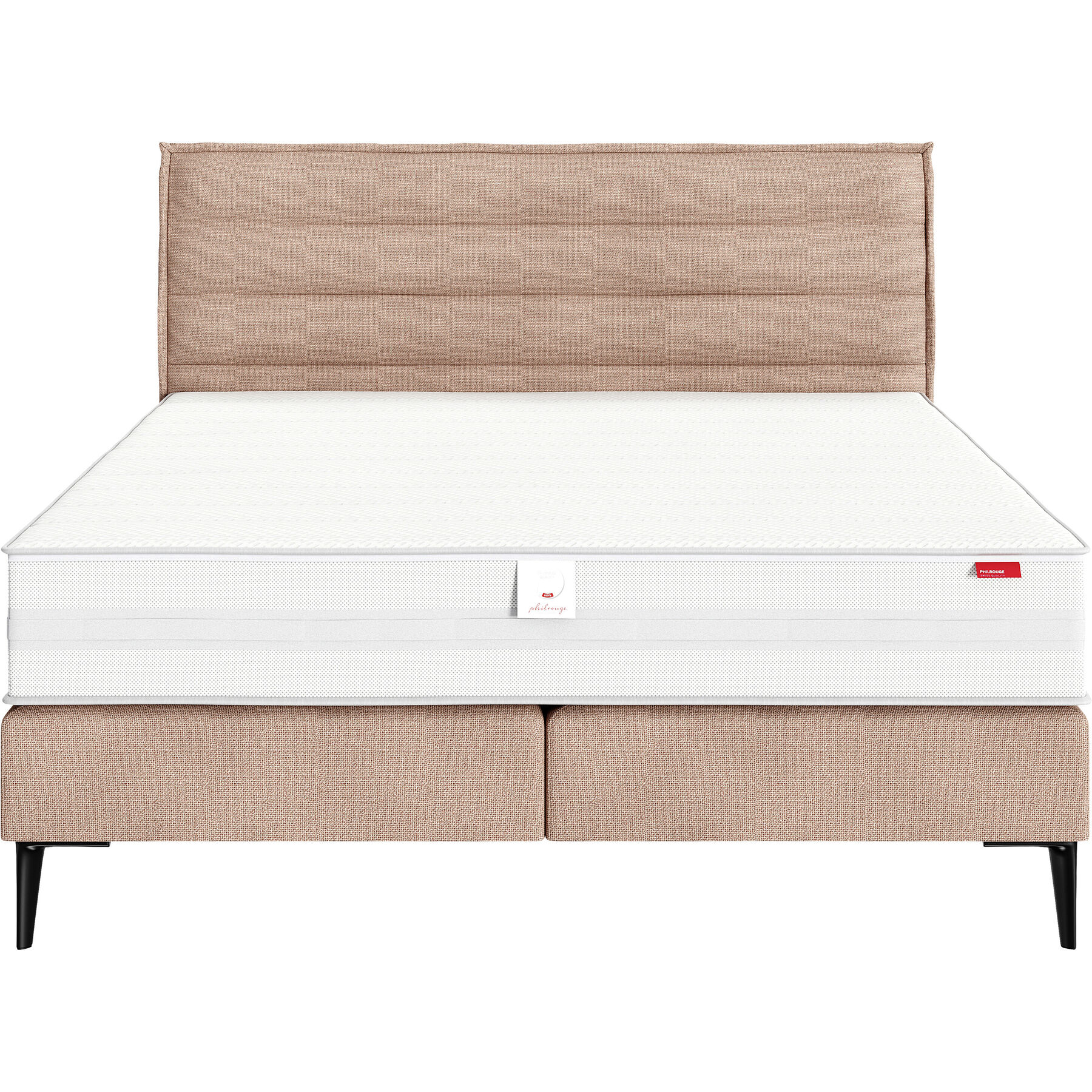 Boxspringbett Cloud pink Stoff 160 x 200 cm - Möbel Konfigurator: Traummöbel individuell zusammenstellen - Boxspringbett