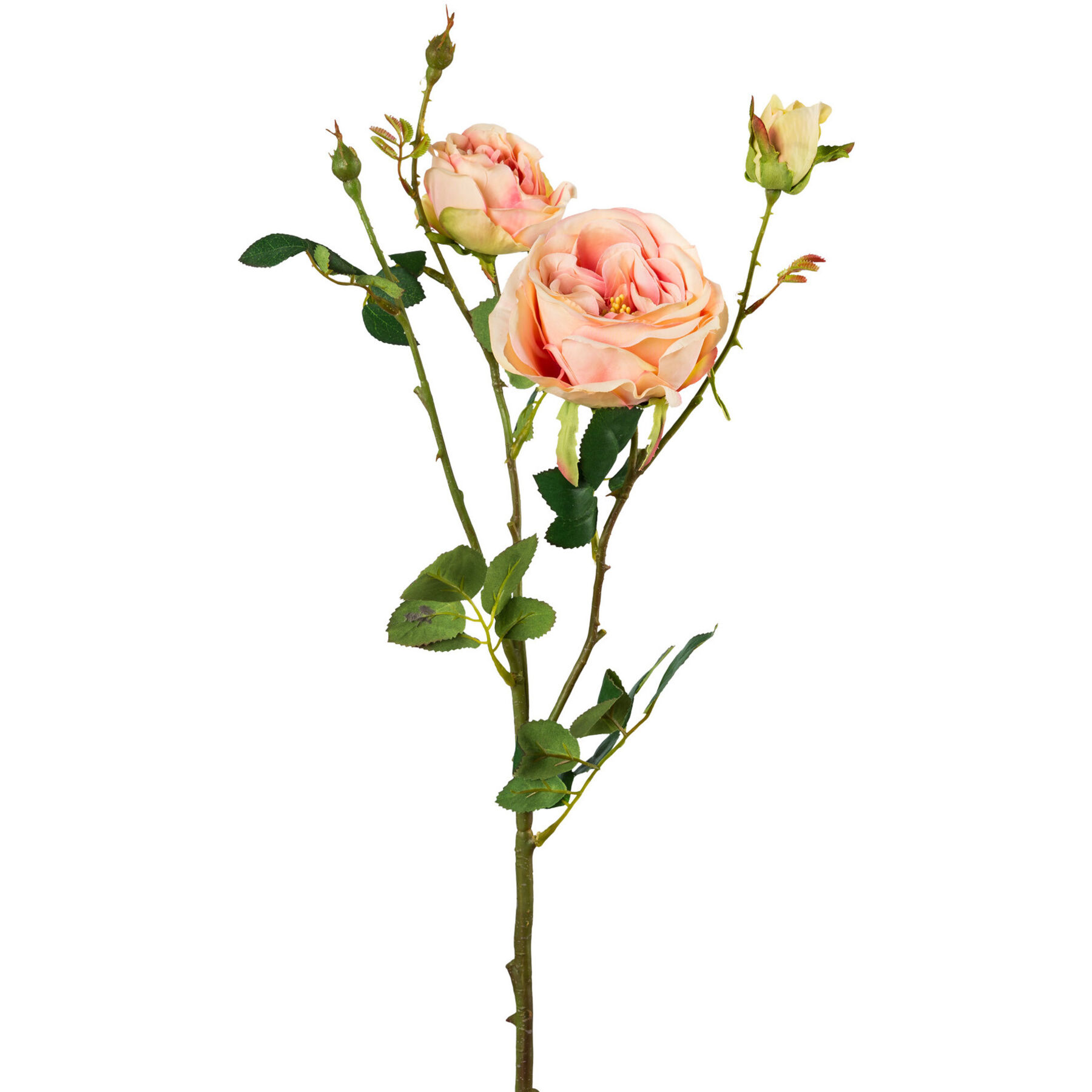 Rose artificielle, 63 cm de haut, rose clair - Matérial: Plastique