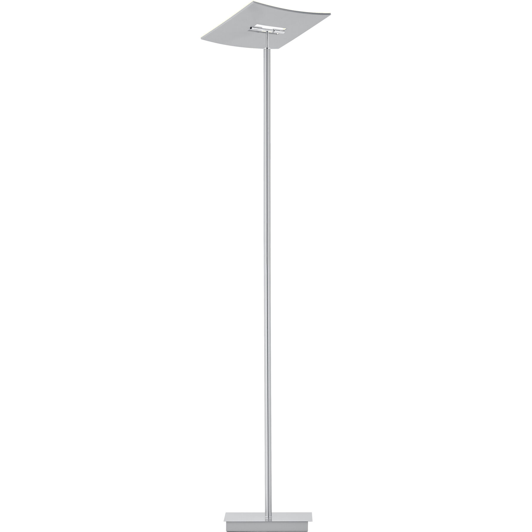 Stehlampe Maluna Nickel matt Aluminium/Eisen 3600 lm H 180 cm - LED - Lichtfarbe: Extra warmweiss - LED Energiesparlampen