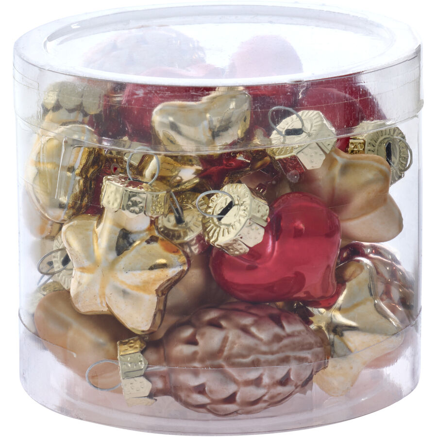 Pallina di Natale Traditional Rosso/Oro/Bronzo Vetro - Materiale: Bicchiere - Pallina di Natale