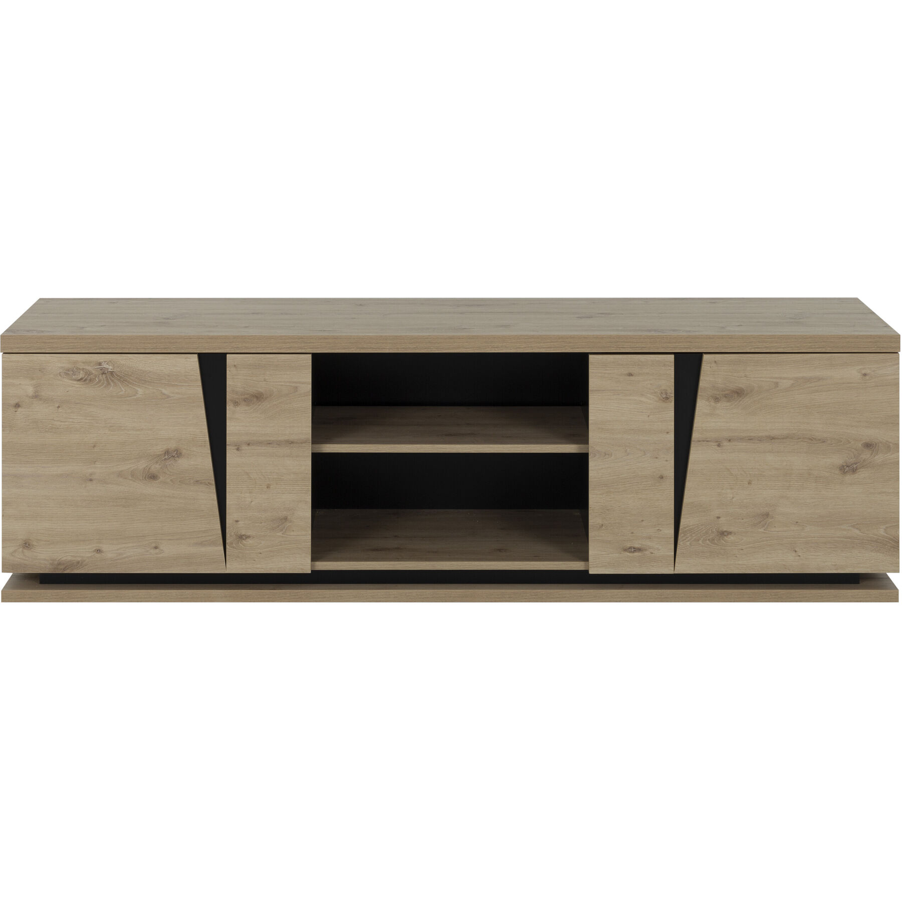 TV-Möbel Crack eiche Holz B 45 cm - Material: Holzwerkstoff - TV-Möbel