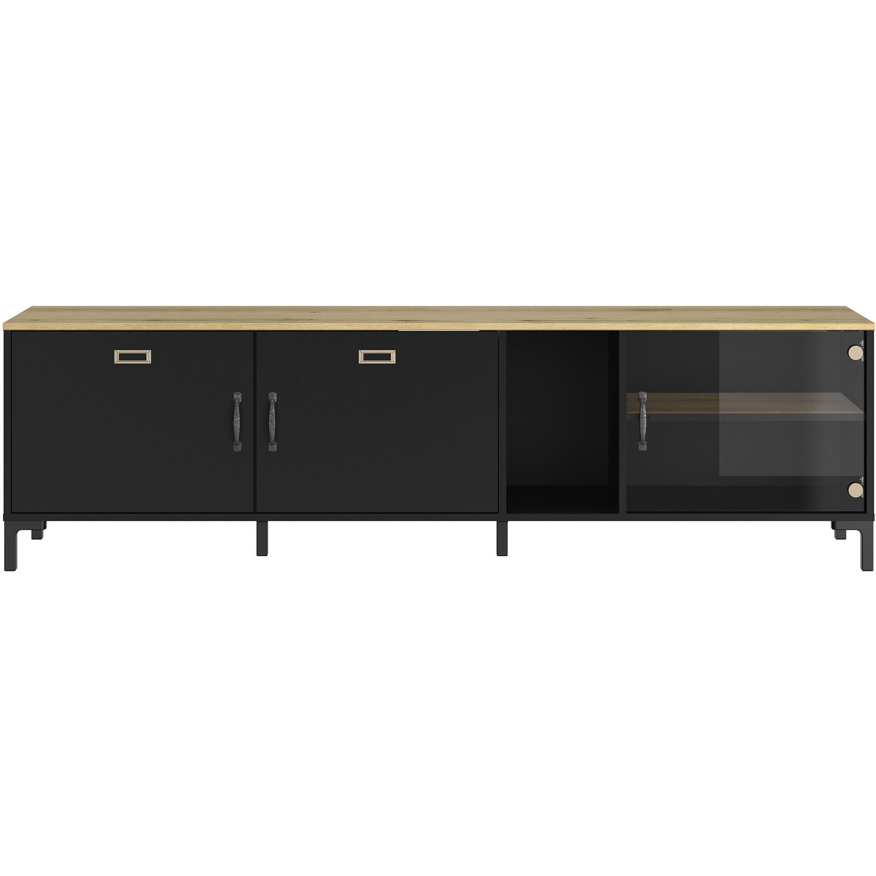 TV-Möbel Manchester eiche Holz B 41 cm - Material: Holzwerkstoff - TV-Möbel