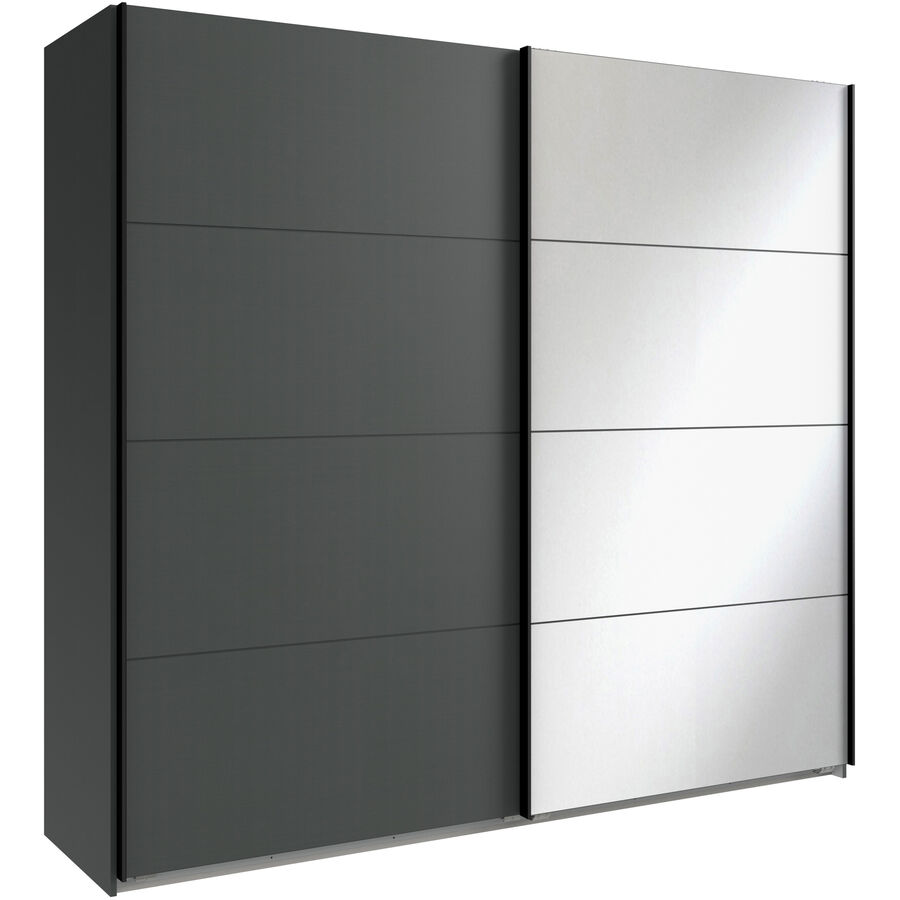 Kleiderschrank Enero Grau Holzwerkstoff 225 cm 65 cm 208 cm - Farbe: graphit - Kleiderschrank