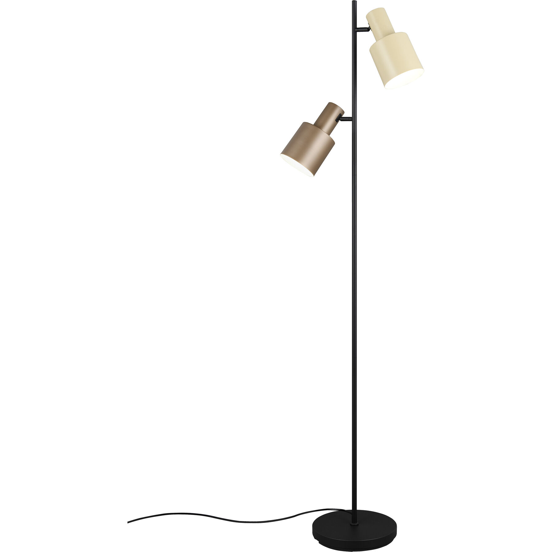 Stehlampe Maletto schwarz Metall H 161 cm