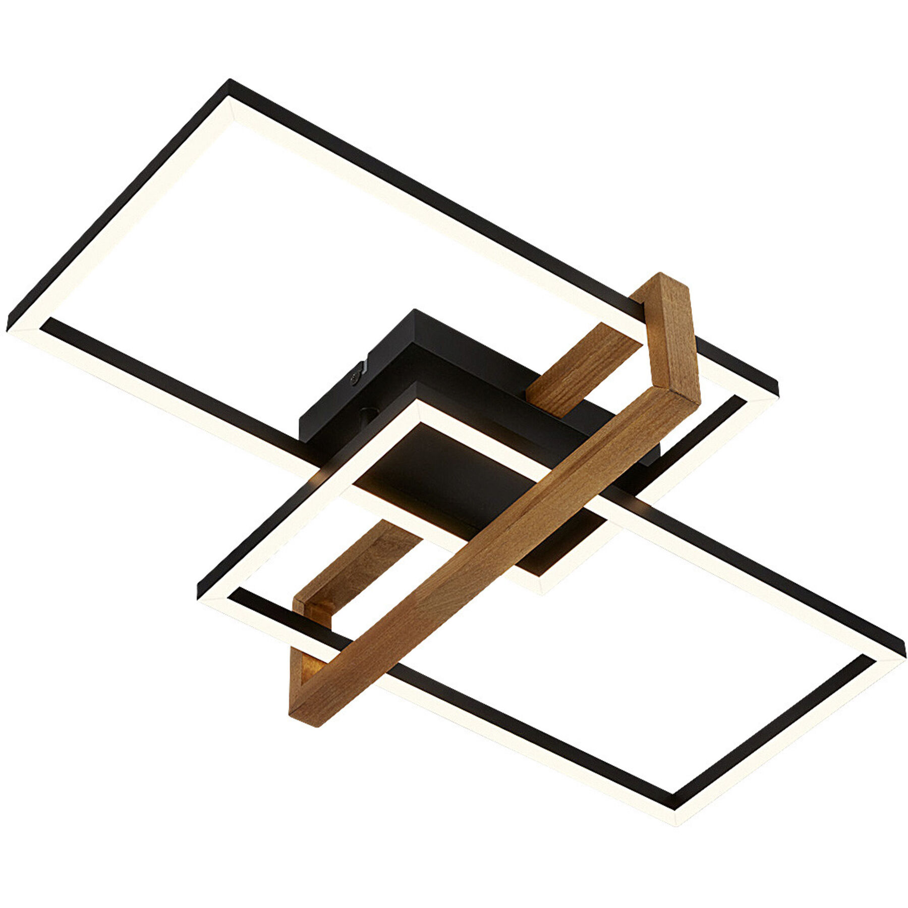 Deckenlampe Talla schwarz Holz/Metall 3800 lm B 50.5 cm - LED - Lichtfarbe: Warmweiss- LED Energiesparlampe