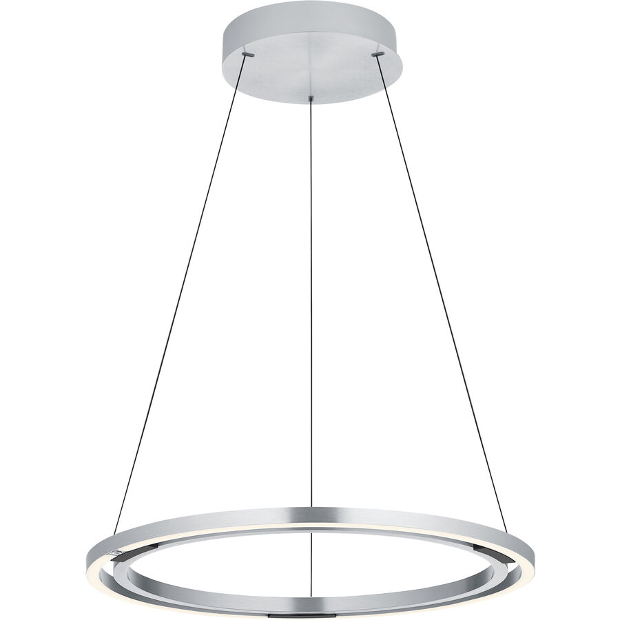 Pendellampe Makka Aluminium eloxiert Aluminium 5000 lm B 60 cm - LED - Lichtfarbe: Extra warmweiss - Helles Neutralweiss- LED Energiesparlampe