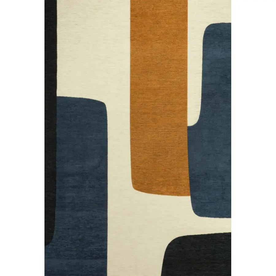 Teppich Vero navy Anderes Muster Acryl 80 x 150 cm
