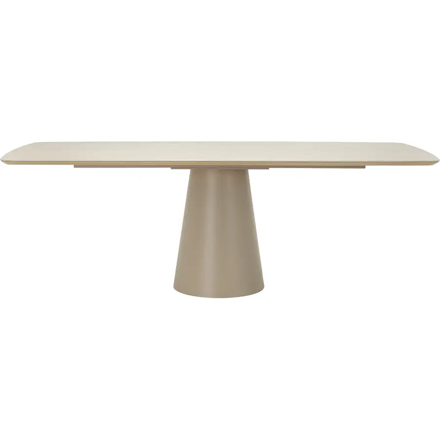 Tisch Felica Keramik, Metall beige B 100 T 220 cm