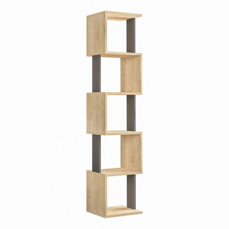 Scaffale per libri Yemek Marrone Materiale a base di legno/Plastica 75 cm 18 cm