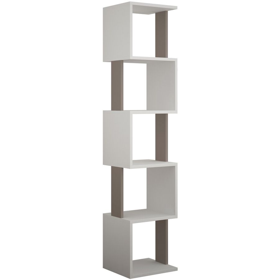 Scaffale per libri Yemek Bianco Materiale a base di legno/Plastica 75 cm 18 cm