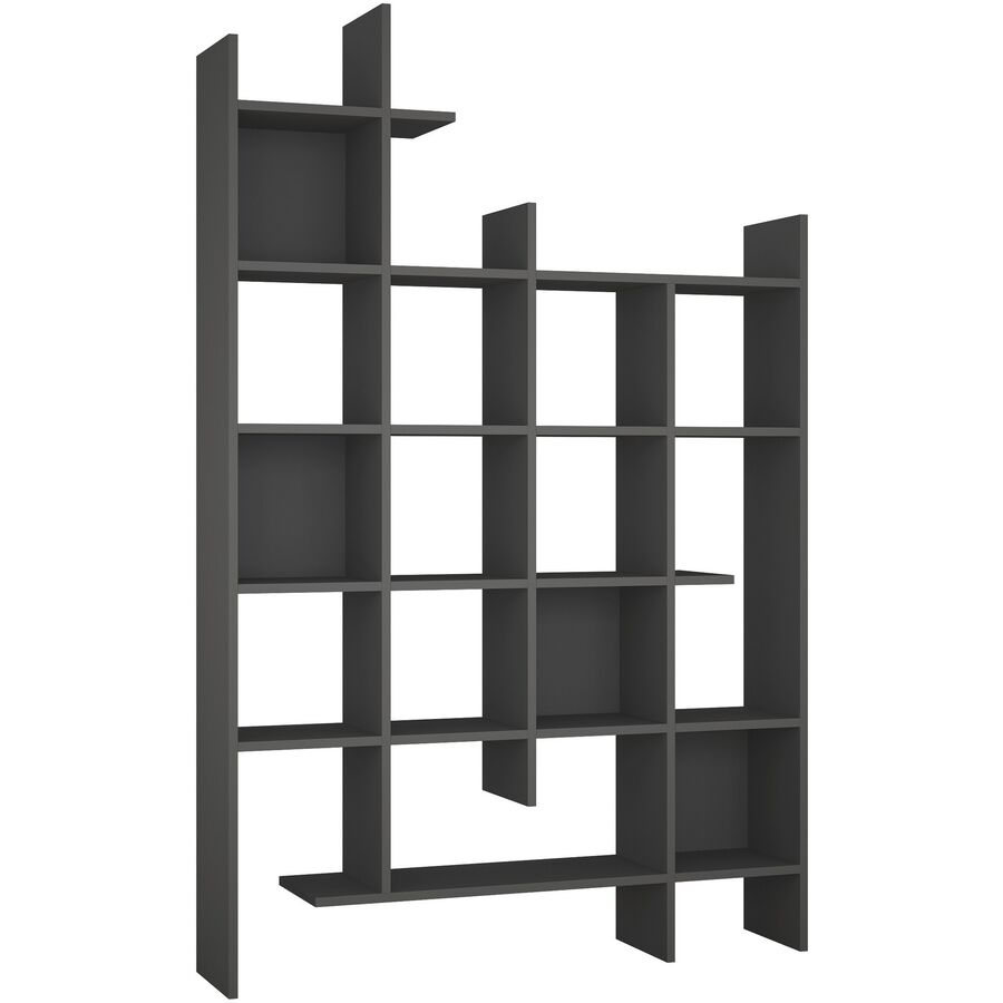 Scaffale per libri Yemek Grigio Materiale a base di legno/Plastica 190 cm 30 cm