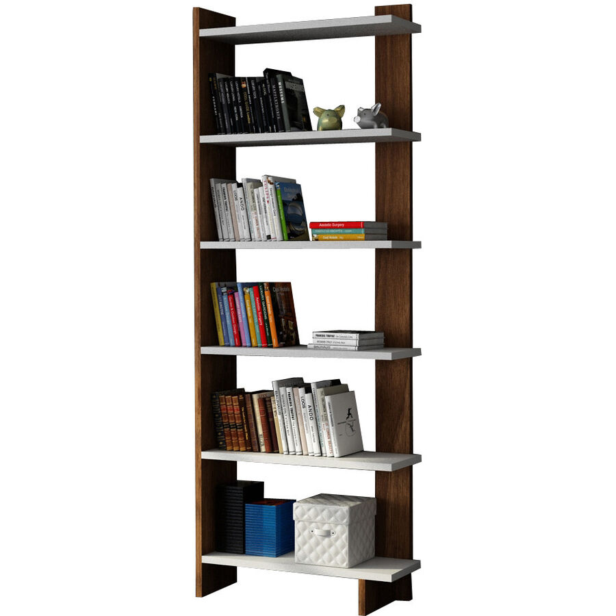 Scaffale per libri Yemek Bianco Materiale a base di legno/Plastica 170 cm 46.8 cm