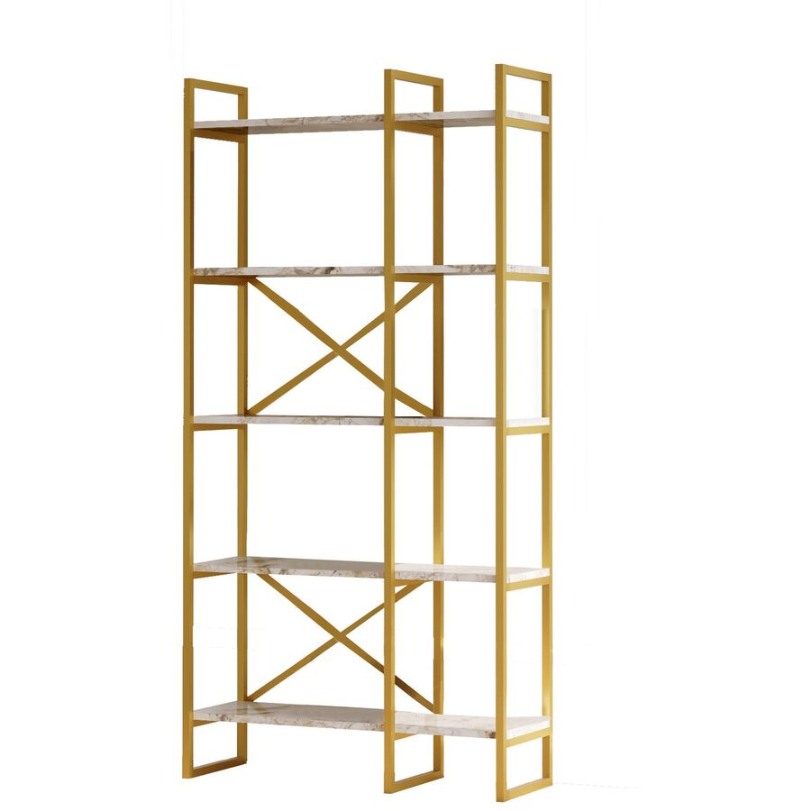 Scaffale per libri Yemek Bianco Materiale a base di legno/Plastica 175 cm 87.5 cm