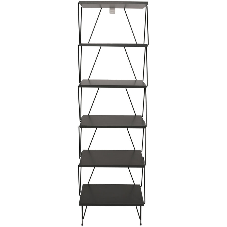 Scaffale per libri Yemek Grigio Materiale a base di legno/Plastica 165 cm 48 cm