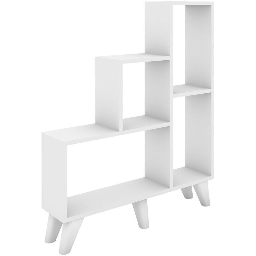 Scaffale per libri Yemek Bianco Materiale a base di legno/Plastica 106 cm 88 cm