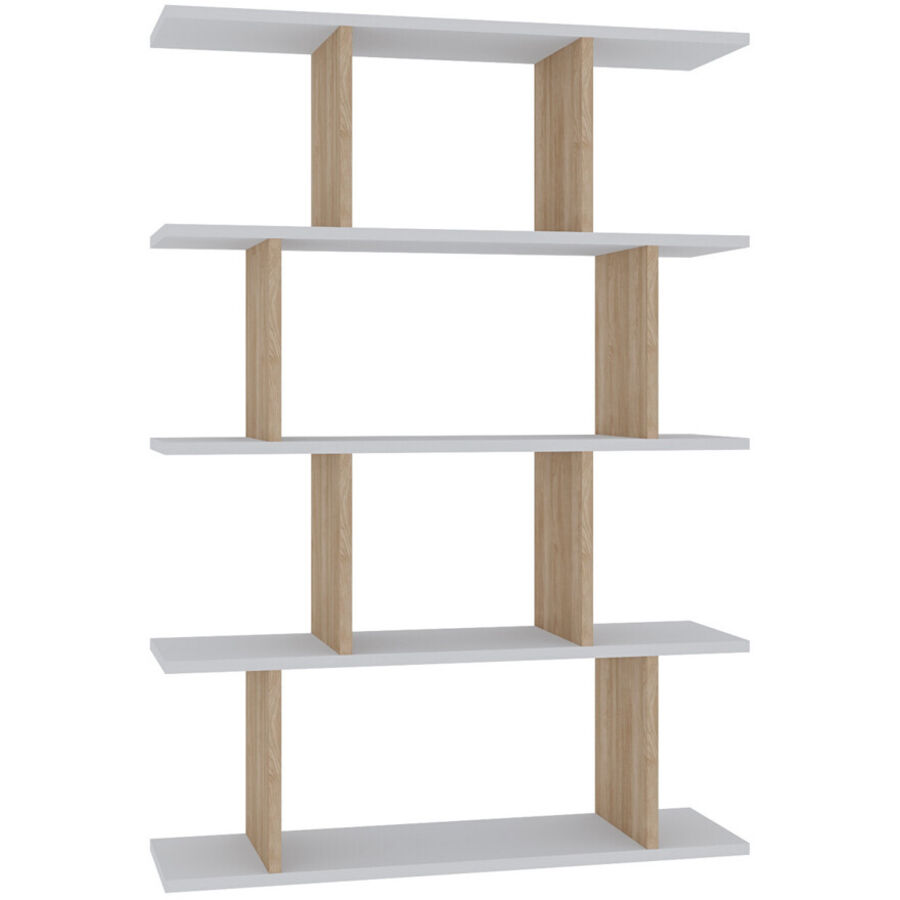 Scaffale per libri Yemek Bianco Materiale a base di legno/Plastica 127.4 cm 90 cm