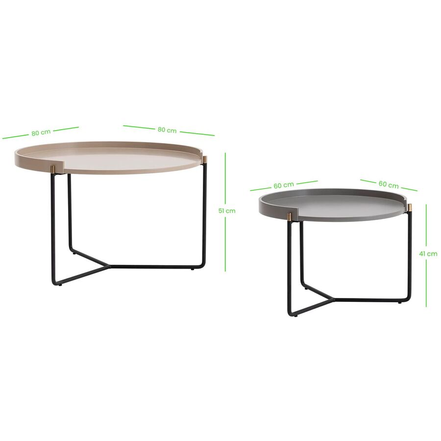 Beistelltisch 2er-Set Yasam