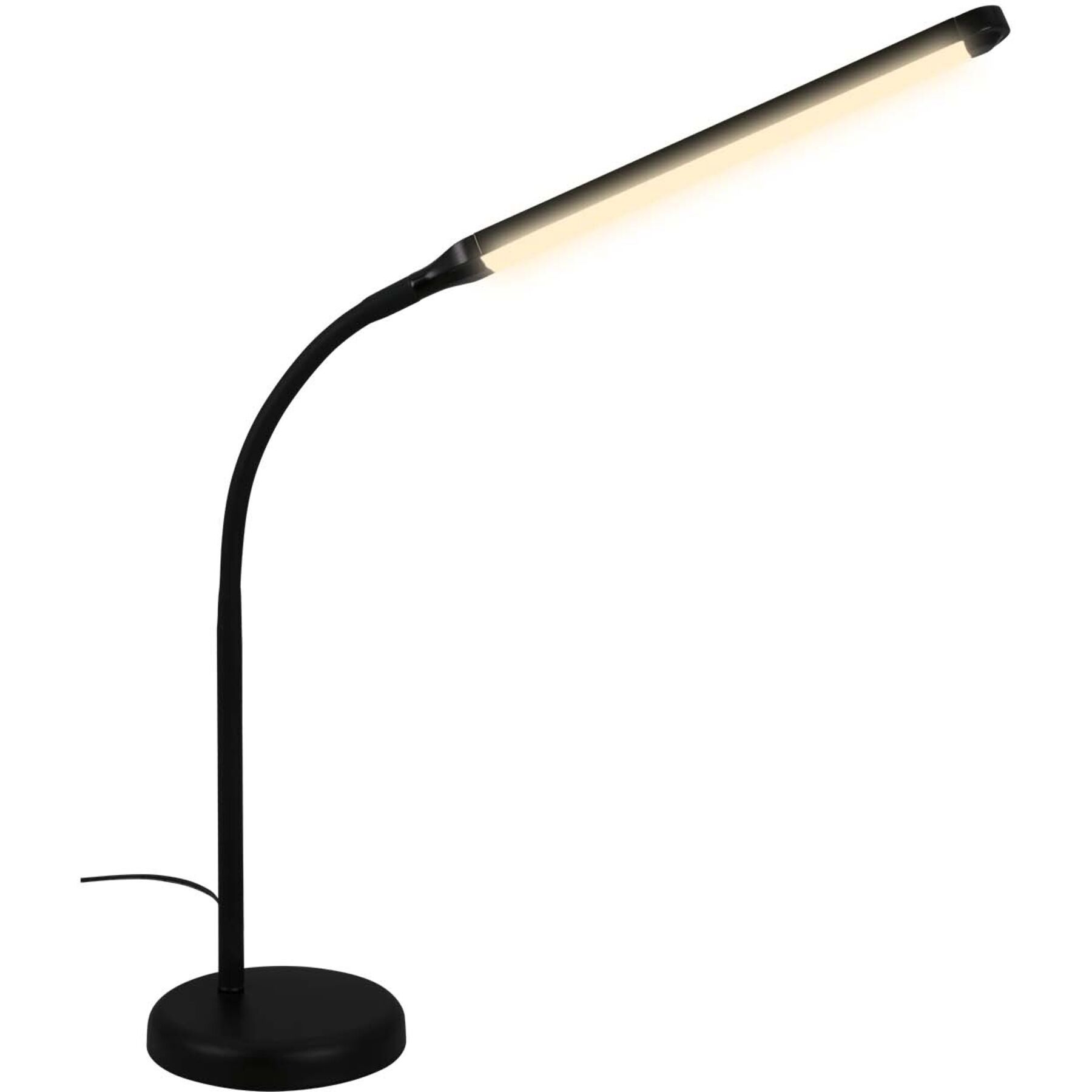 Bürolampe Inna schwarz Kunststoff/Metall H 37 cm 600 lm - LED - Lichtfarbe: Warmweiss - LED Energiesparlampen
