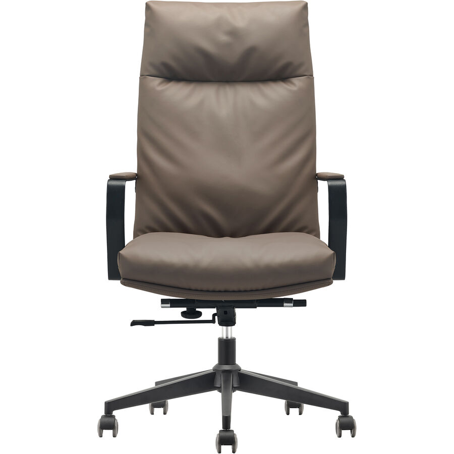 Bürostuhl Gandia Braun Leder/Metall 66 cm 119 cm