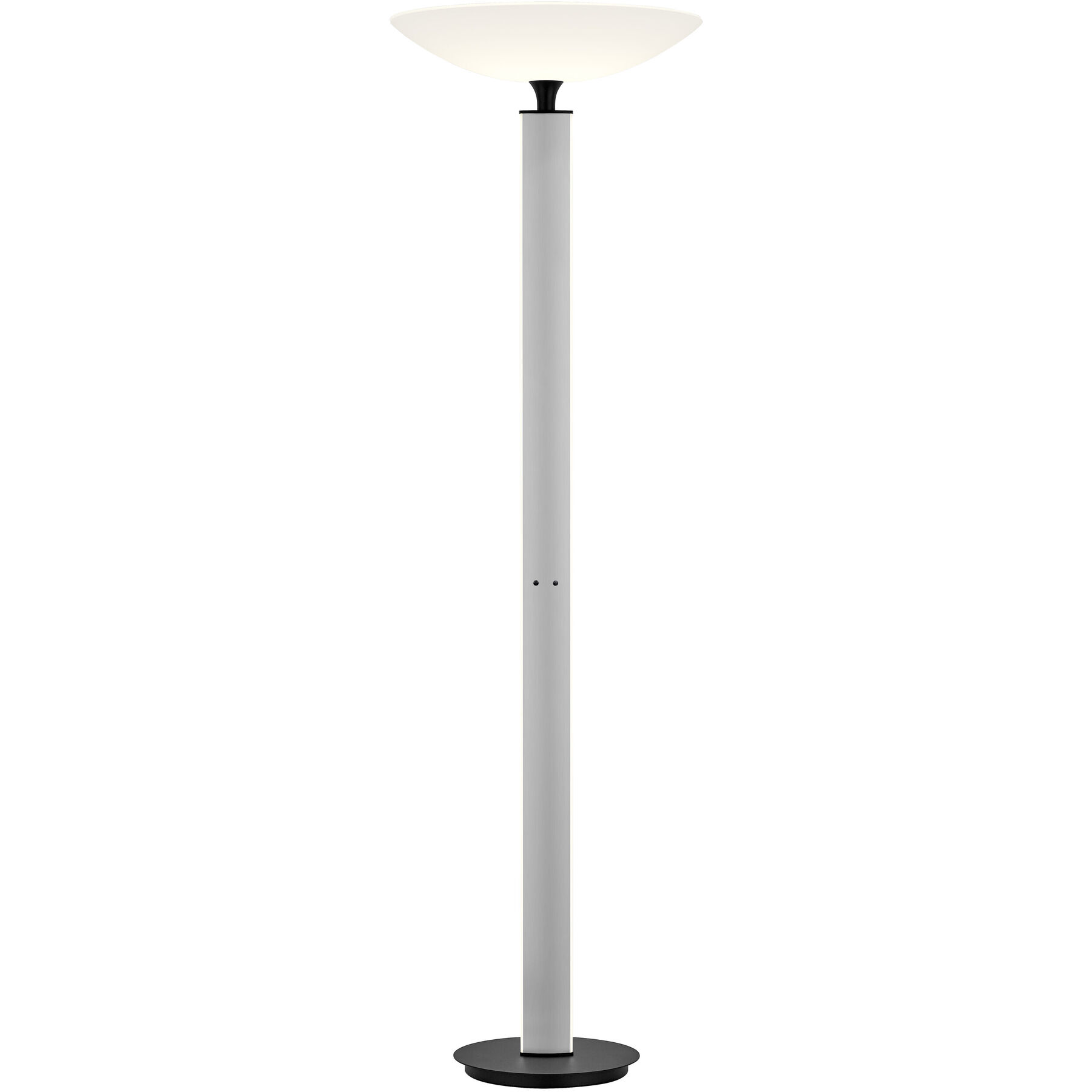 Bankamp Designer-Stehlampe Logan Aluminium matt Aluminium/Acryl 8500 lm Dimmbar H 180 cm - LED - Lichtfarbe: Extra warmweiss - LED Energiesparlampen