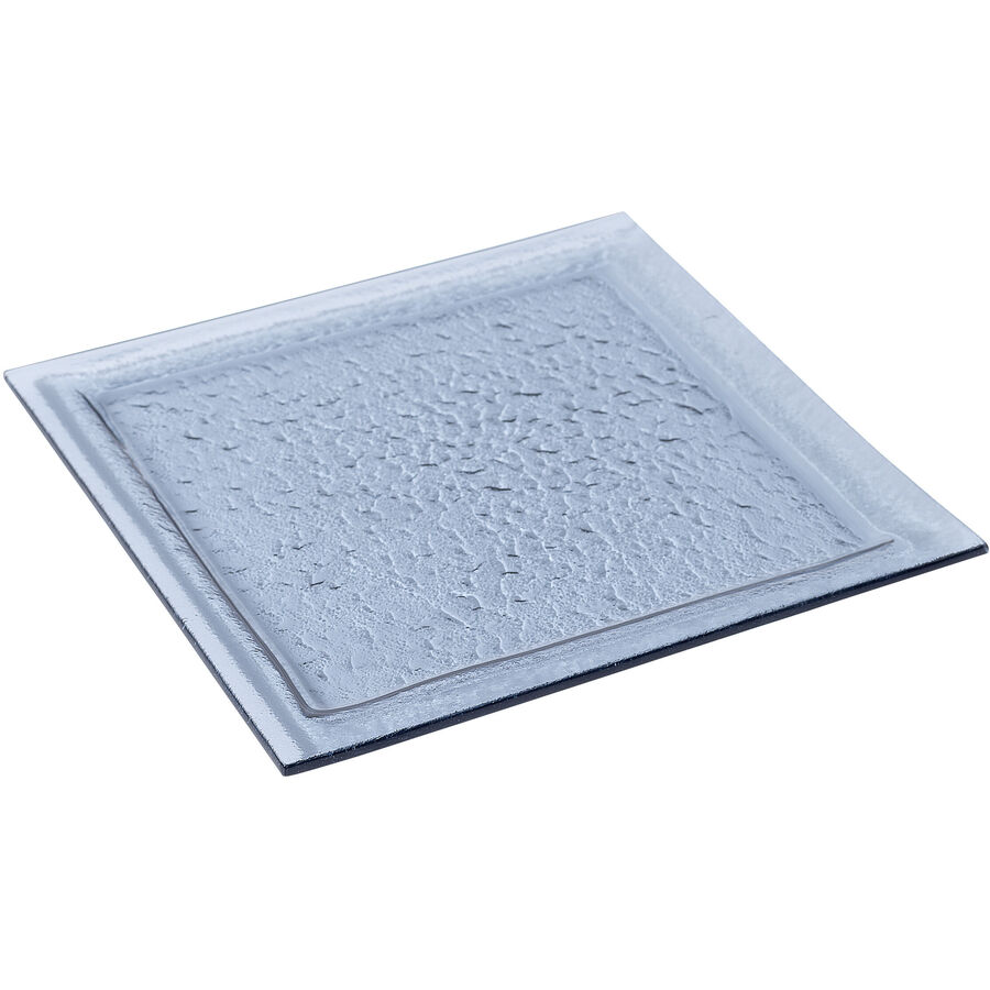 Teller flach Samira rauchgrau Glas 1 Stk