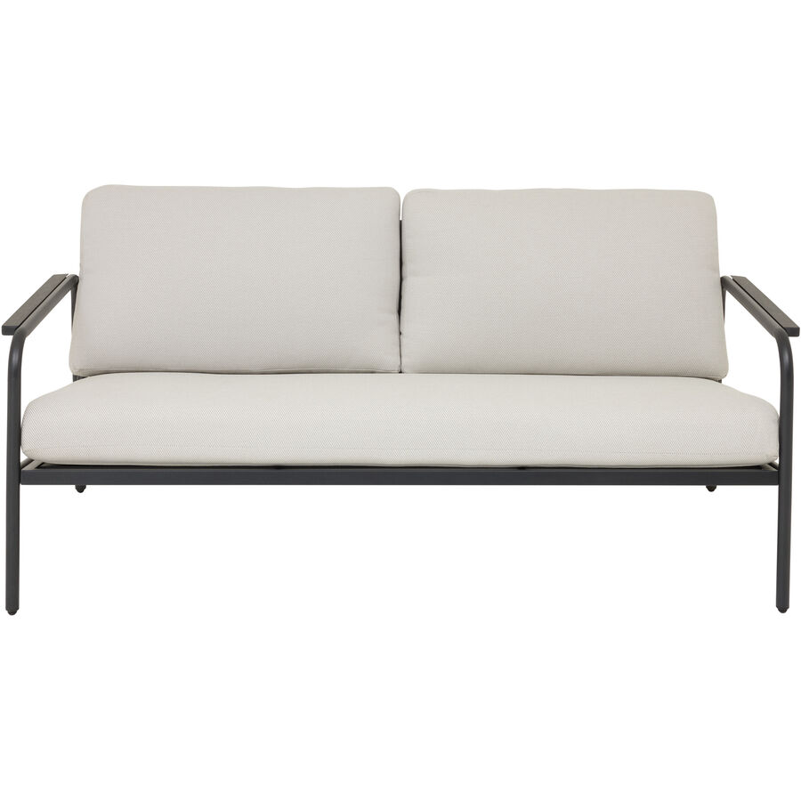 Gartenlounge Nalani Schwarz Stahl T 89 H 68 cm – Gartenlounge – Wetterfeste Gartenmöbel & Accessoires